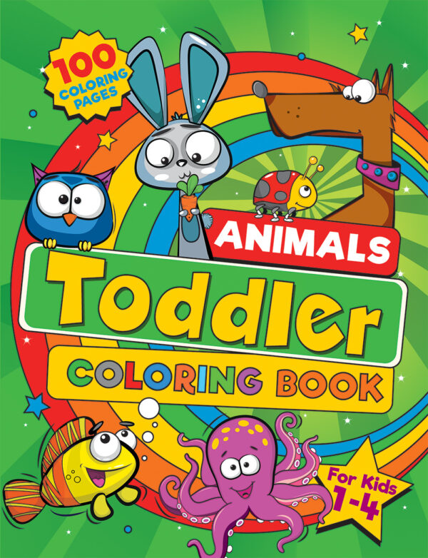 Toddler animal coloring book