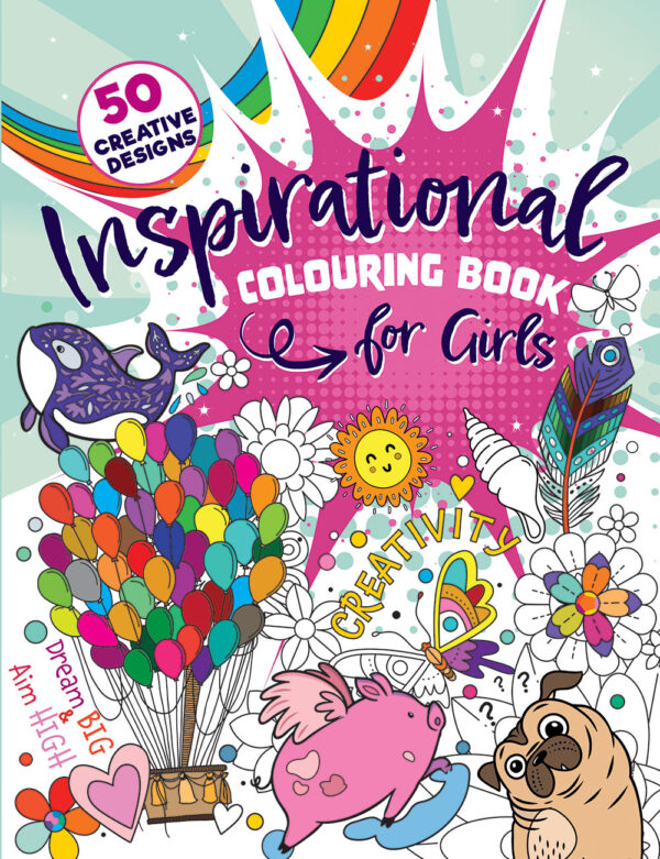 Inspirational colouring book for girls UK edition