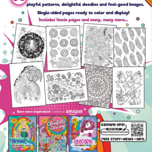 Inspirational coloring book for girls back